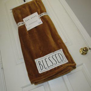 Rae Dunn "Blessed" Throw Blanket